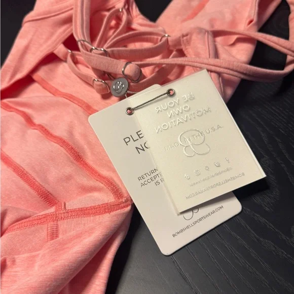NWT Bombshell Sportswear Bodysuit - Peachy Pink - Picture 2 of 2